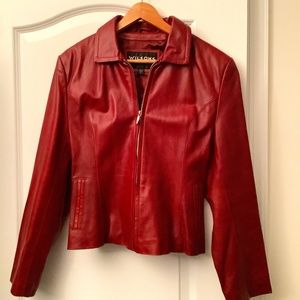 Wilsons Medium Red Leather Jacket